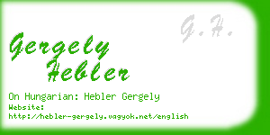 gergely hebler business card